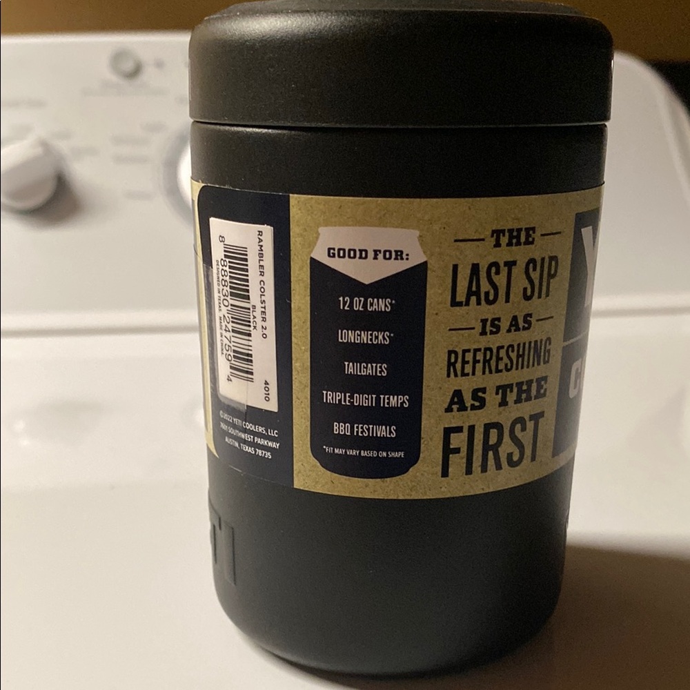 Yeti Black Rambler Colster Can Insulator & Mountable Custom Bottle Opener set. - Picture 2 of 12